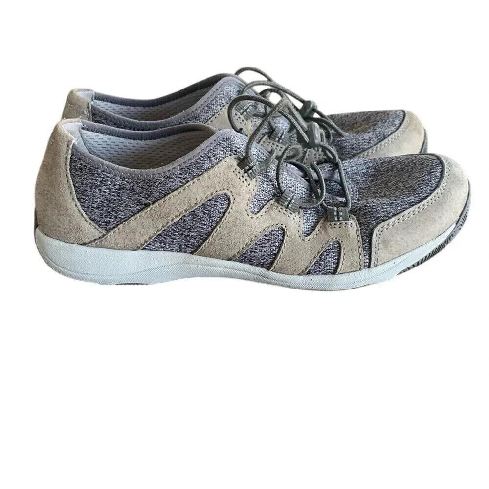 Dansko Holland Lightweight Comfort Walking Shoes Charcoal Suede Lace Up EUR 39